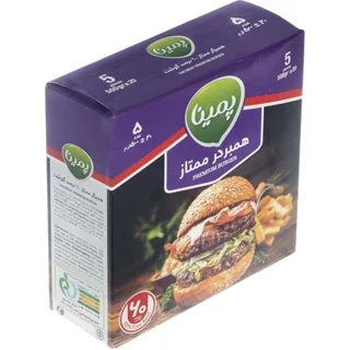 همبرگر ممتاز ۶۰ درصد ۴۰۰ گرم پمینا