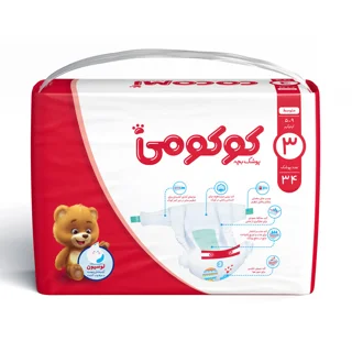 پوشک بچه کوکومی سایز3 5تا9 کیلوگرم 34 عددی