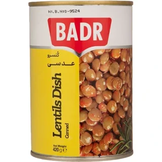کنسرو عدسی ۴۱۰ گرم بدر