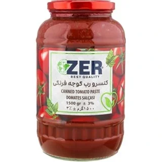 رب گوجه فرنگی شیشه ای 1500 گرم ZER