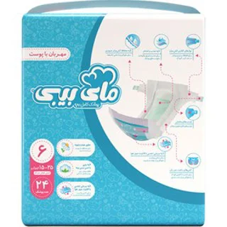 پوشک بچه مای بیبی سایز6 15تا25 کیلوگرم 24 عددی