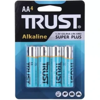 باتری چهارتایی قلمی AA تراست Alkaline Super Plus LR6