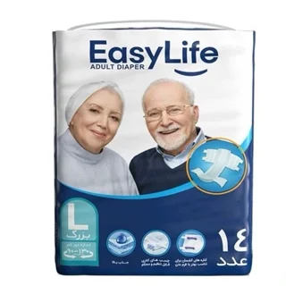 پوشینه بزرگسالان ایزی لایف 14 عددی اندازه دور کمر 90تا130 سایز L