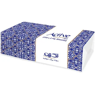 اکتیو دستمال کاغذی 250 برگ دولایه