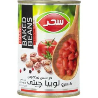 خوراک لوبیا چیتی سحر در سس گوجه