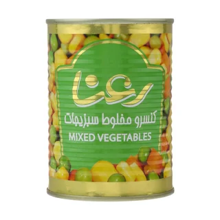کنسرو مخلوط سبزیجات ۳۸۰ گرم رعنا