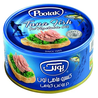 تن ماهی در روغن گیاهی ۱۸۰ گرم پولک