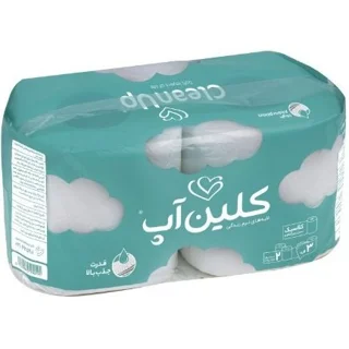 دستمال توالت کلین آپ ۲ عددی ۴ لایه