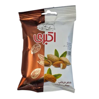 بادام درختی نمکی زعفرانی اکبری ۸۰گرم
