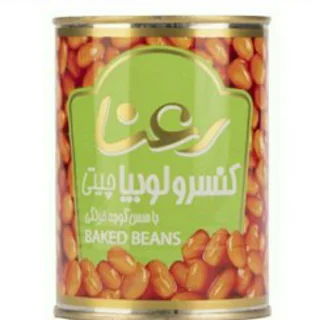 کنسرو لوبیاچیتی با سس گوجه ۳۸۰ گرم رعنا