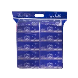 دستمال کاغذی کلین آپ اقتصادی ۱۰ بسته ای