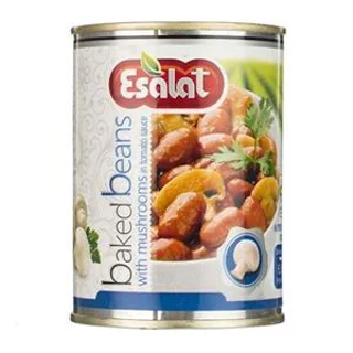 کنسرو لوبیا چیتی با قارچ در سس گوجه اصالت 380 گرم