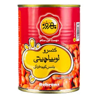 کنسرو لوبیاچیتی با سس گوجه فرنگی بهروز ۳۹۰ گرم