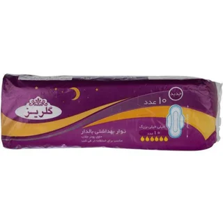 نوار بهداشتی گلریز بالدار حاوی پودر جذب مناسب برای شب 10 عددی 2XL