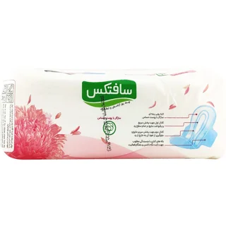 نوار بهداشتی سافتکس حاوی پودر جاذب بو سازگار با پوست حساس 10 عددی ویژه شب