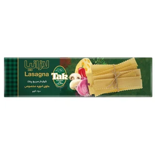 لازانیا شیاردار سریع پخت حاوی ادویه مخصوص تک ماکارون ۲۵۰گرم