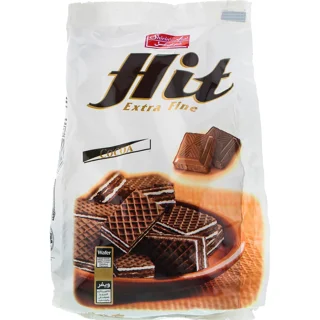 ویفر کاکائویی با کرم شیری با طعم فندق و کرم سفید شیرین عسل ۱۰۰گرم